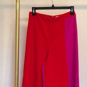 Boutique wide leg pink and red pant